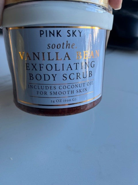 Pink Sky Brown Sugar Soothe Vanilla Be Exfoliating Scrub w/Essential Oils SEALED