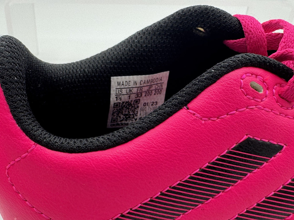 Adidas Kids'/Girls Goletto VIII FG Soccer Cleats Size 1 1/2, Pink and Black, NEW