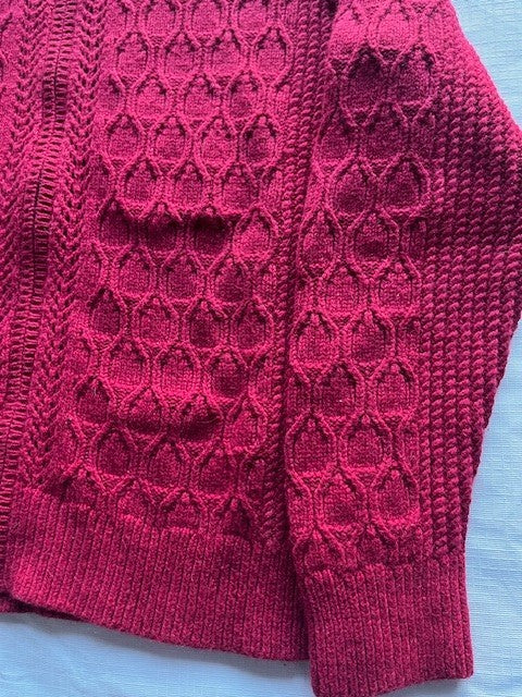 Charter Club Size L Front Zip up Cable Knit Sweater Pre-owned, Excellent Conditi