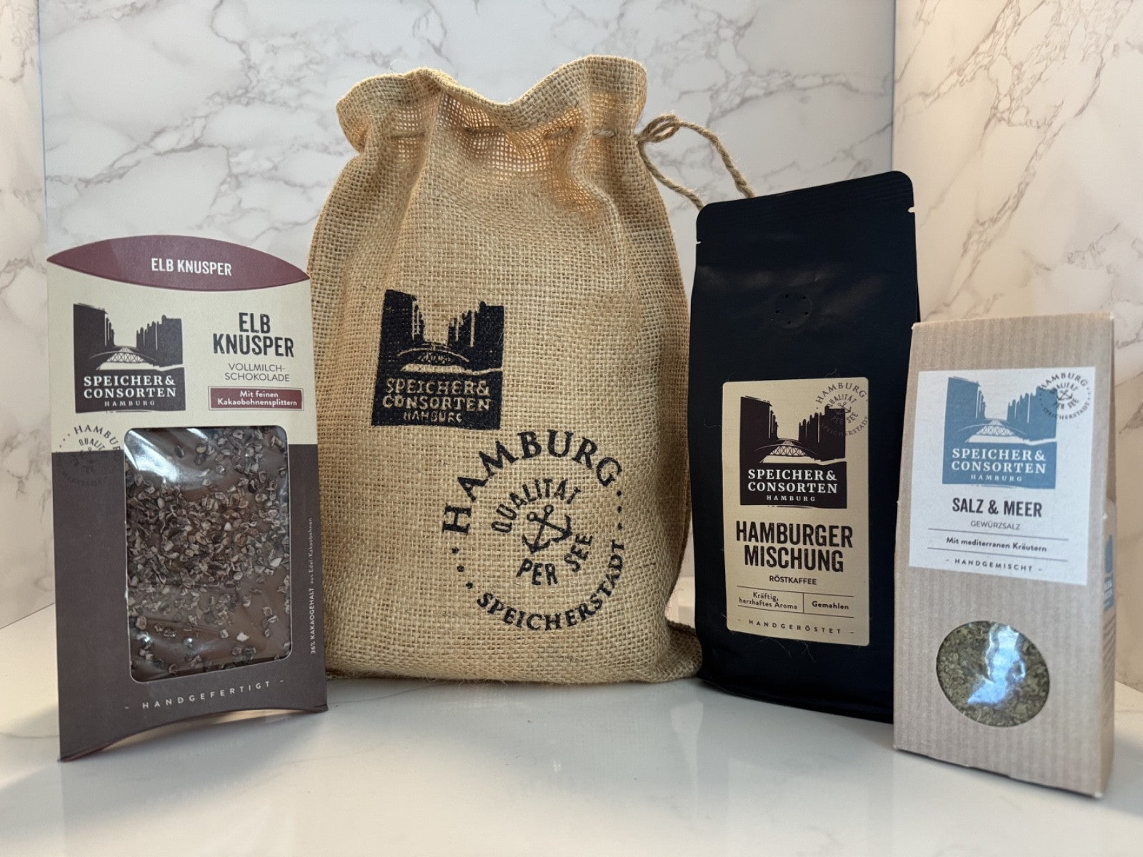 German 3 Piece Holidays Gift Set, Chocolate Coffee and Spices New in Gift Sack