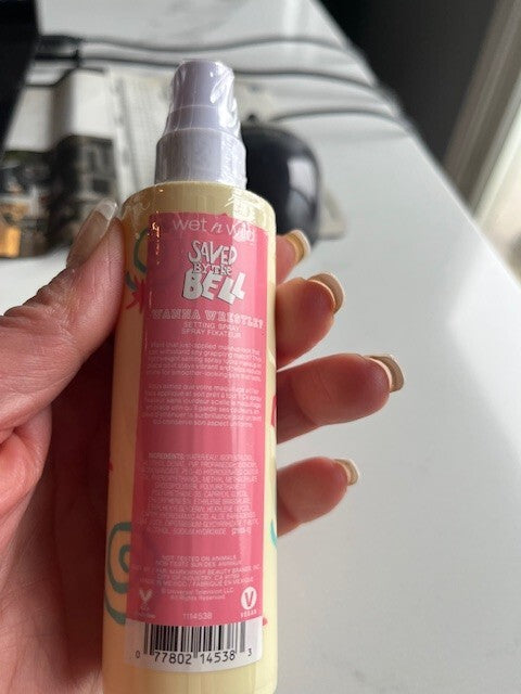 WET N WILD Saved By the Bell Setting Spray 3.4 oz. 100ml./ WANNA WRESTLE, No Cap