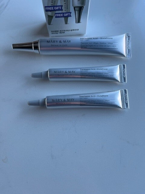 Mary & May Tranexamic, Glutathione 3pc. Eye Cream Special Set (30g/1pc +12g) NIB