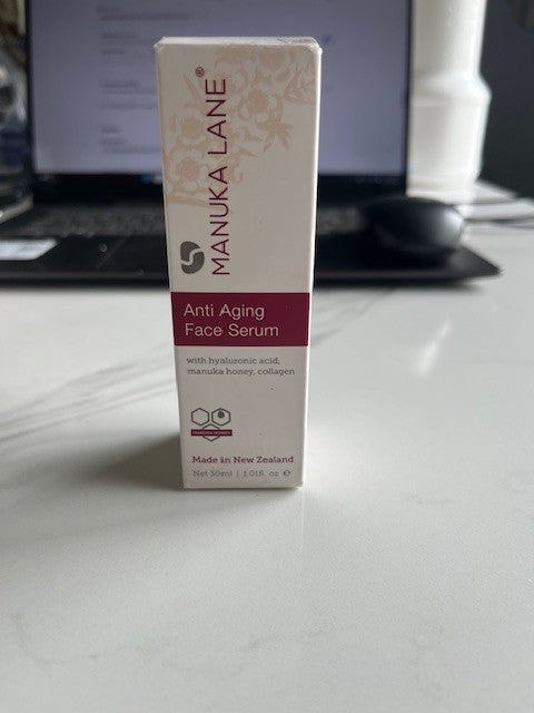 Anti-Aging Manuka Honey Face Serum with Collagen HyaluronicAcid&Manuka 1.01ozNIB