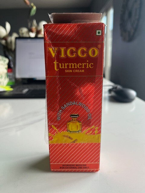 Vicco Turmeric Vanishing Skin Cream with Sandalwood Oil 60gm 04/25, US SHIPPING