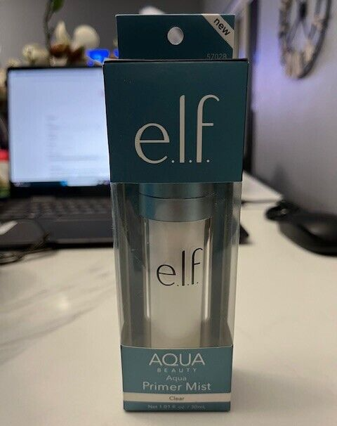 e.l.f. AQUA Beauty Clear Primer Mist Spray NEW 1.01 oz Clear, for Smooth Makeup