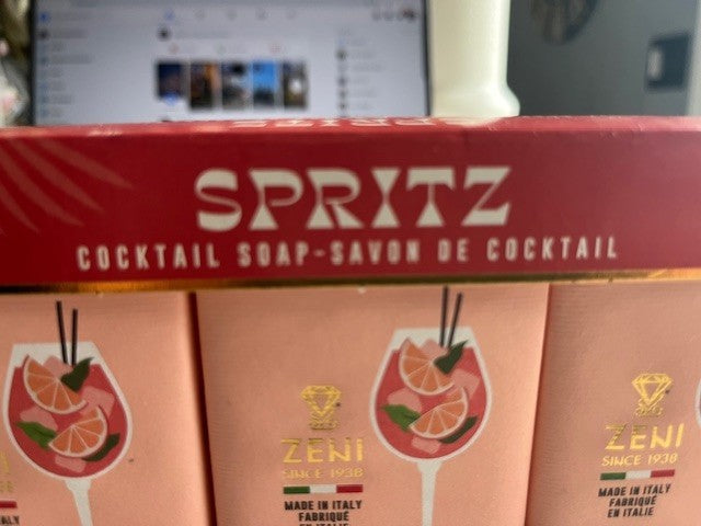 ZENI since 1938 Cocktail Soap SPRITZ Triple Milled ITALIAN 3 bars 5.2 oz each