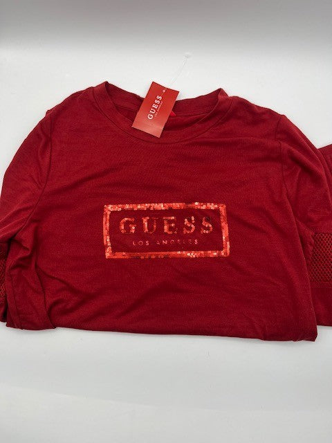 Guess Women's Vinous Pullover Long Sleeve Size Large, Color  Vinous, NWT