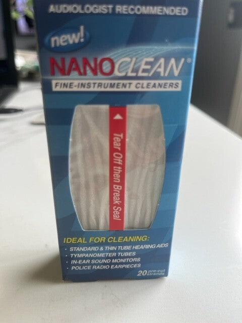 Nano clean Hearing Aid Vent Cleaner,  Fine Instrument Cleaner,Pack Of 20, SEALED