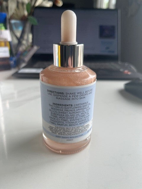 GLOW BRIGHTEN ILLUMINATE BODY GLOW SHIMMER OIL TAHITIAN VANILLA OIL 4 OZ NEW
