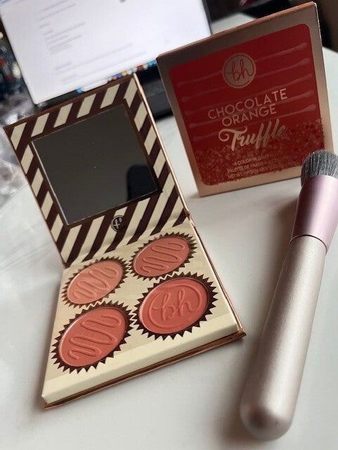 BH Cosmetics Chocolate Orange Truffle Blush Palette w/Bonus Brush NIB Free Ship