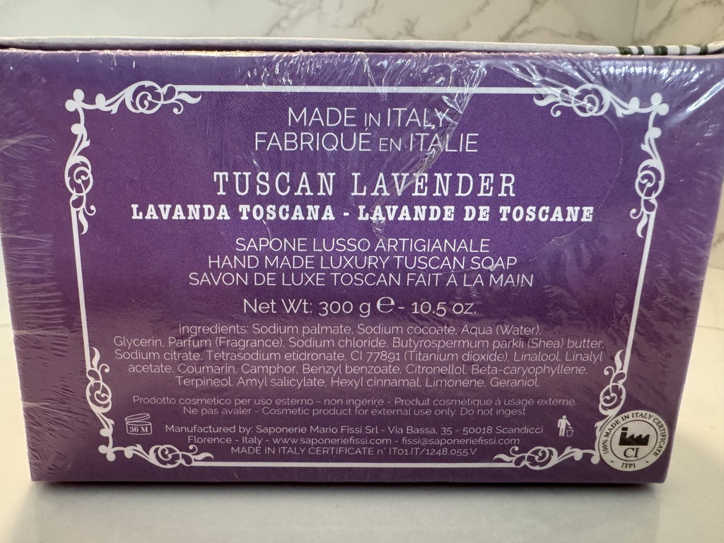 Sapone Artigianale Tuscan Lavender w/ Shea Butter Bath Soap 10.5oz, New Sealed