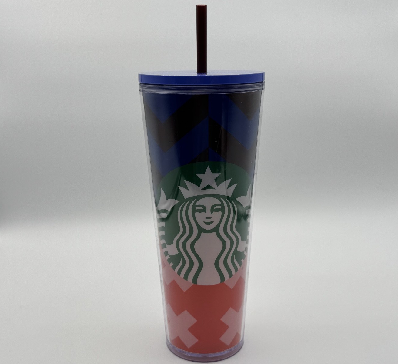 Starbucks 2021 Back To School Multicolor 24 Oz. Cold Cup Tumbler w/ Straw, NEW