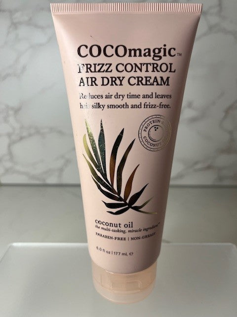 COCOmagic Frizz Control Air Dry Cream Coconut Oil Non-Greasy 6.0 oz Sealed NEW