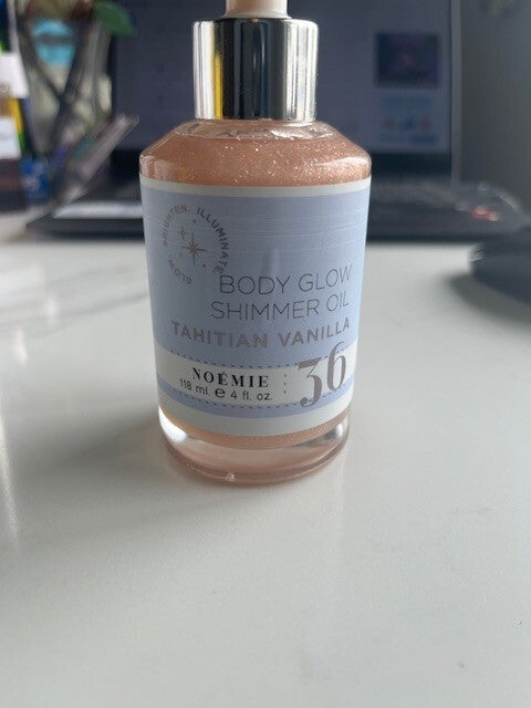 GLOW BRIGHTEN ILLUMINATE BODY GLOW SHIMMER OIL TAHITIAN VANILLA OIL 4 OZ NEW