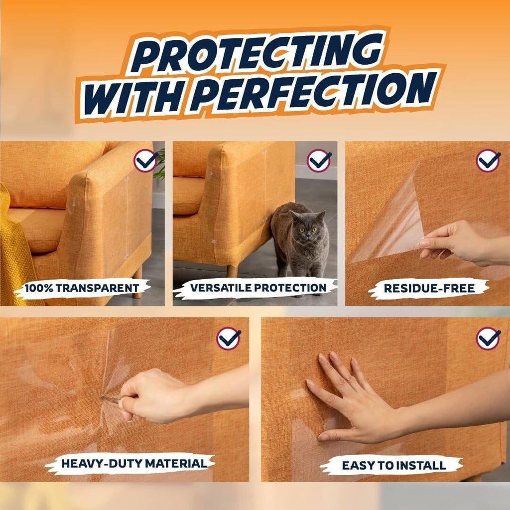 Panther Armour Premium Vinyl Sheets Furniture Protectors From Cats Claws 8 pk.