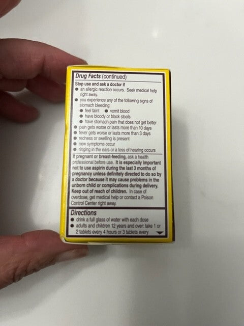 2 Box Bayer Genuine Aspirin Pain Reliever Fever Reducer 24 Tab 325mg