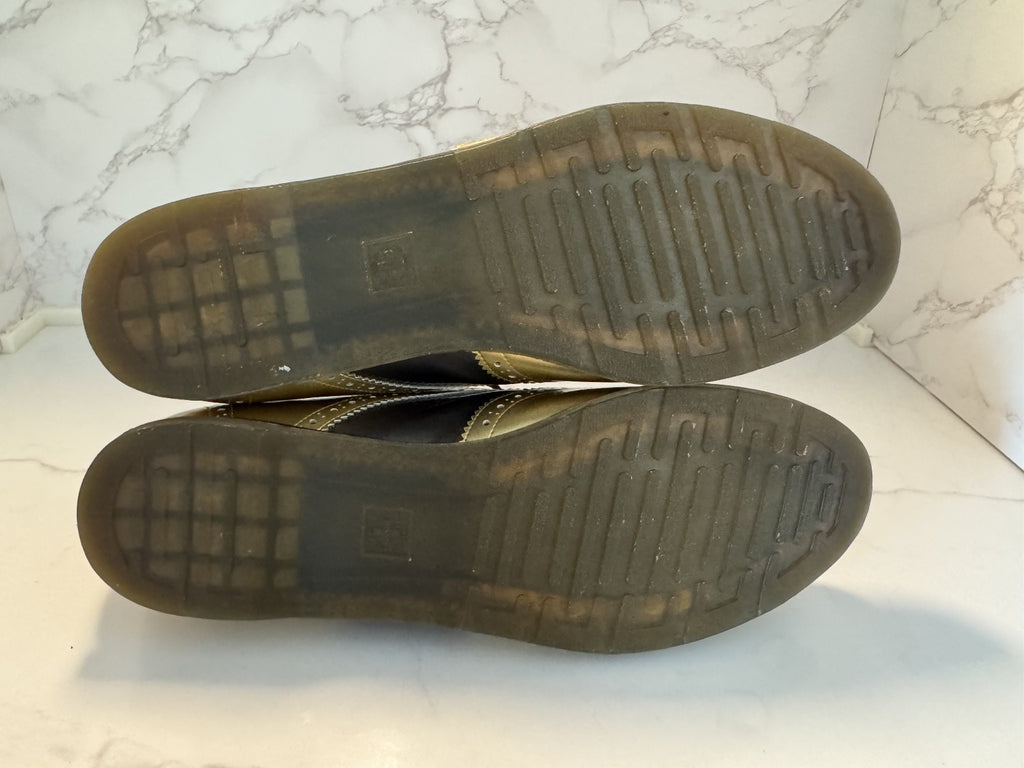 Doc Martens Gastby Polina Wingtip Oxfords Air Cushion Gold & Platinum Size 11