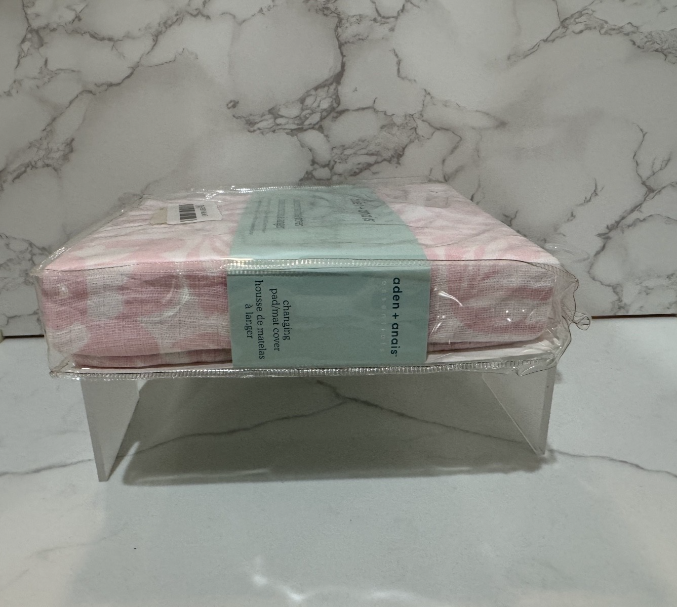 Aden + Anais Essentials Changing Pad / Mat Cover, Pink/White Flowers, New Sealed