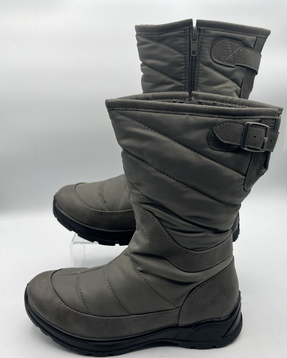 Bella Vita Women's Nylon Aspen Flat Winter Boot, Grey, Waterproof 11 Wide NIB