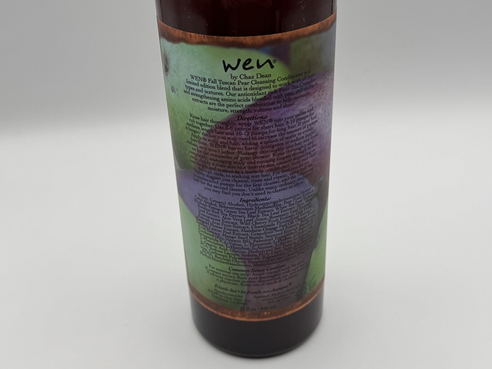 WEN Cleansing Conditioner Fall Tuscan Pear 32 fl oz/946 ml New w/ Pump, SEALED