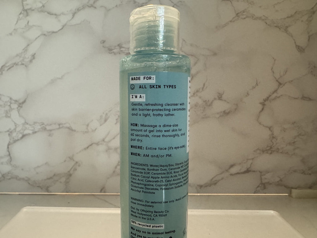Versed Wash It Out Gel Cleanser 4oz / 120ml Ceramides & Rose Water,  Brand New