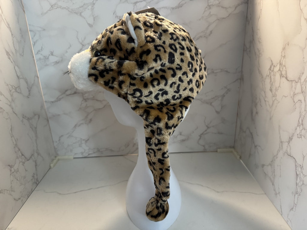 Leopard Soft Plush Winter Hat Kids & Adults, Christms Hoilday, Cold Weather NWT