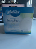 Dr. Brown’s Oval Disposable Breast Pads (60 pads) for Nursing Moms, Adhesive NIB