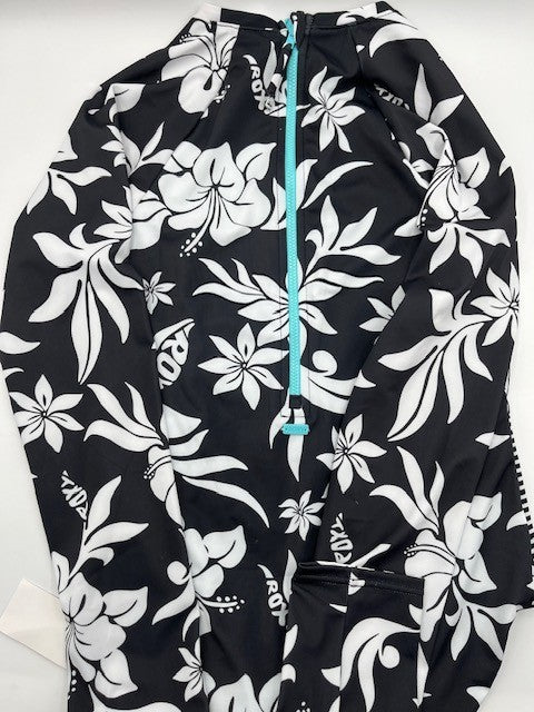 Roxy Girl One Piece Size 16/XL Swimwear Long Sleeve Multicolor Swimsuit,Blk. NWT
