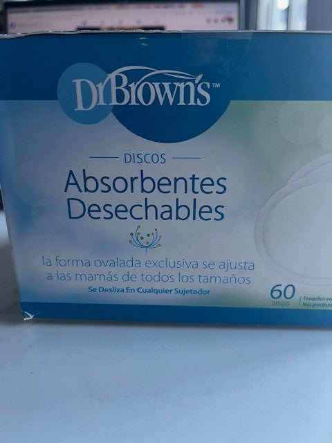 Dr. Brown’s Oval Disposable Breast Pads (60 pads) for Nursing Moms, Adhesive NIB