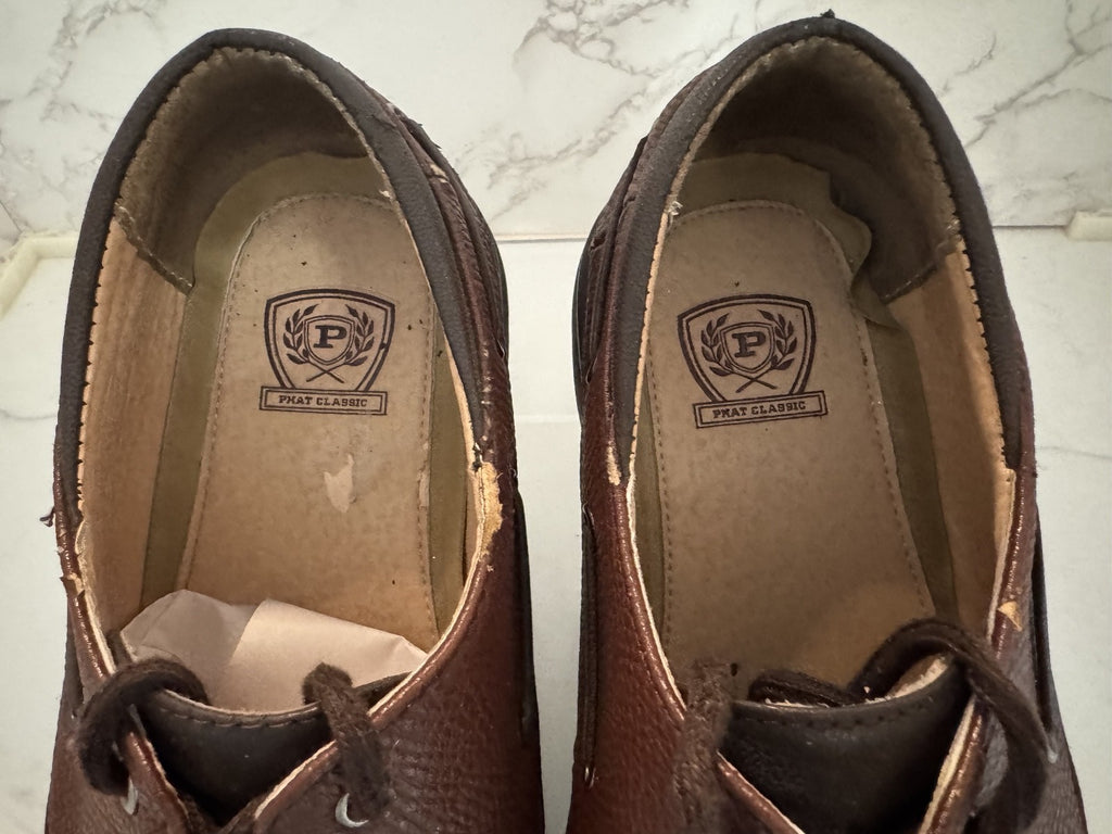 Phat Classic By Phat Farm Size Men's Two-Tone Leather Boat Shoe, Pre-owned, Good