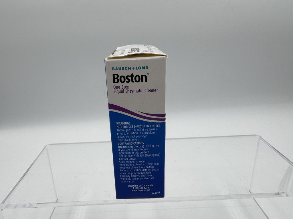 Bausch + Lomb Boston One Step Liquid Enzymatic Cleaner Removes Protein, NIB