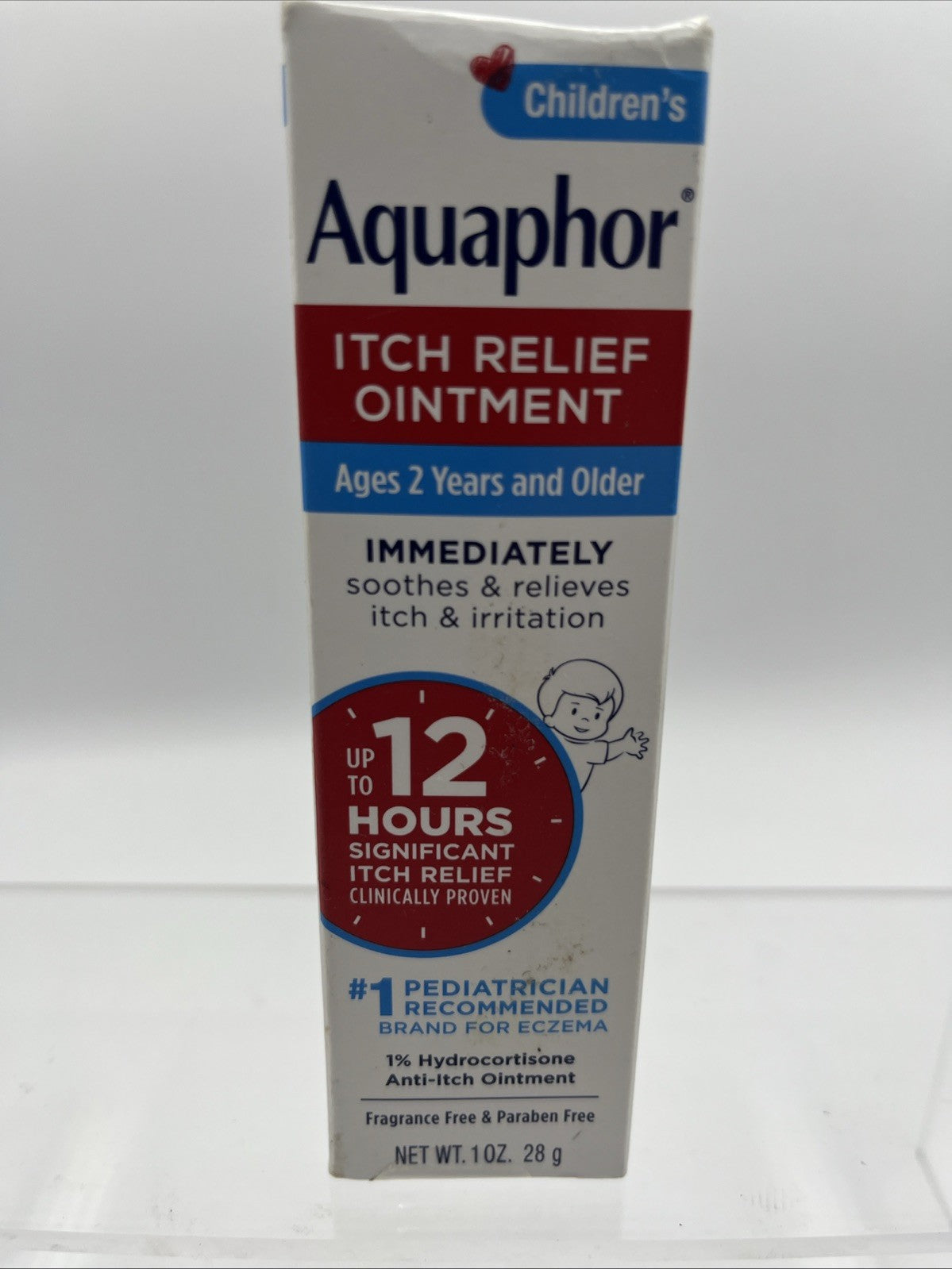 Aquaphor Children's Anti- Itch Relief Ointment 1 oz 1% Hydrocortisone 8/26 NIB