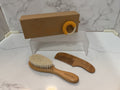 Eplanita 3PC Baby Wooden Natural, Hypoallergenic Hairbrush Set, Children NIB
