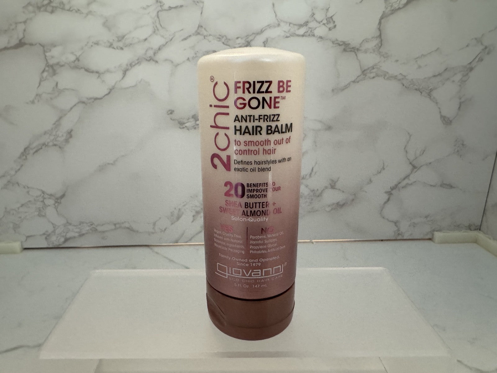 GIOVANNI 2Chic Frizz Be Gone Anti-Frizz Hair Balm, Shea Butter, Sweet Almond Oil