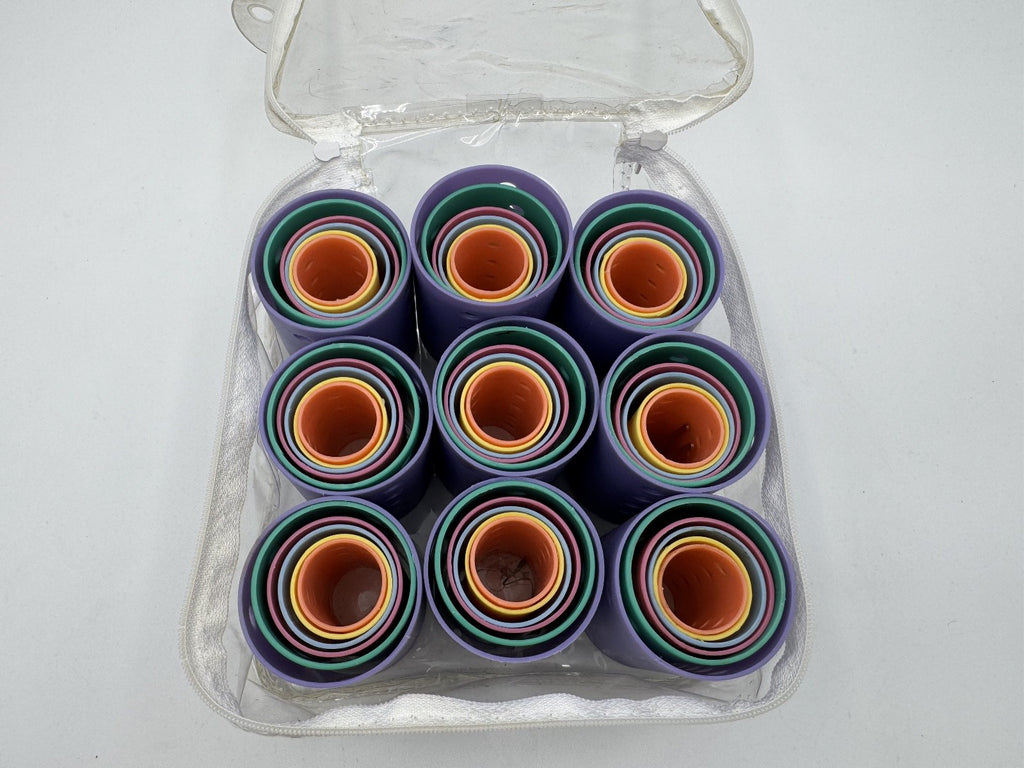 73pc-54pc Multicolor Hair Rollers & 19pc Hair Clip Set Different size Roller NEW