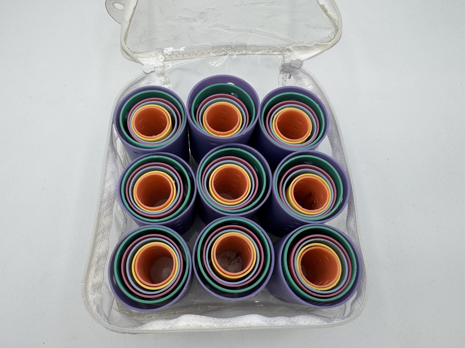 73pc-54pc Multicolor Hair Rollers & 19pc Hair Clip Set Different size Roller NEW