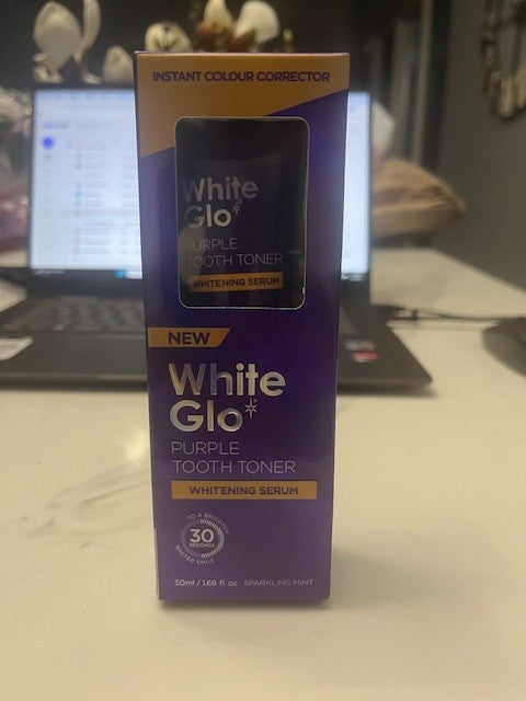 White Glo Purple Tooth Toner Whitening Serum Instant Yellow Teeth Corrector