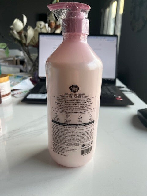Shower Mate Goat Milk Body Wash Soothing w/Strawberry Herb-Pure Complex 27.05 oz