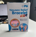 P6 Health Nausea Relief Bracelet For Kids 1 Pair Pink, All Natural W/Storage Box