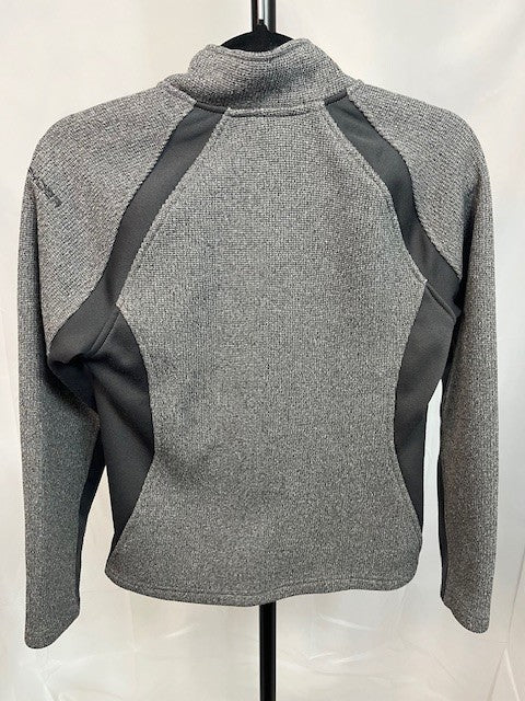 Spyder Jacket Girl's Medium Gray/Black Full Zip Sweater Jacket Sweater,Pre-owned