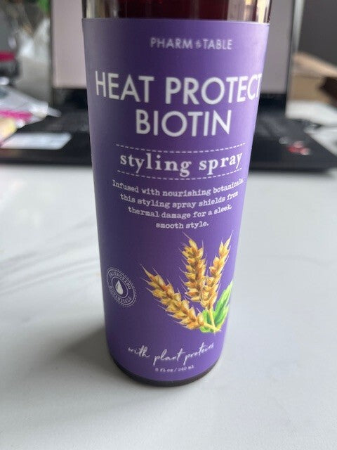 Heat Protect Biotin Styling Spray W/Plant Protein 8oz Shield Hair Thermal Damage