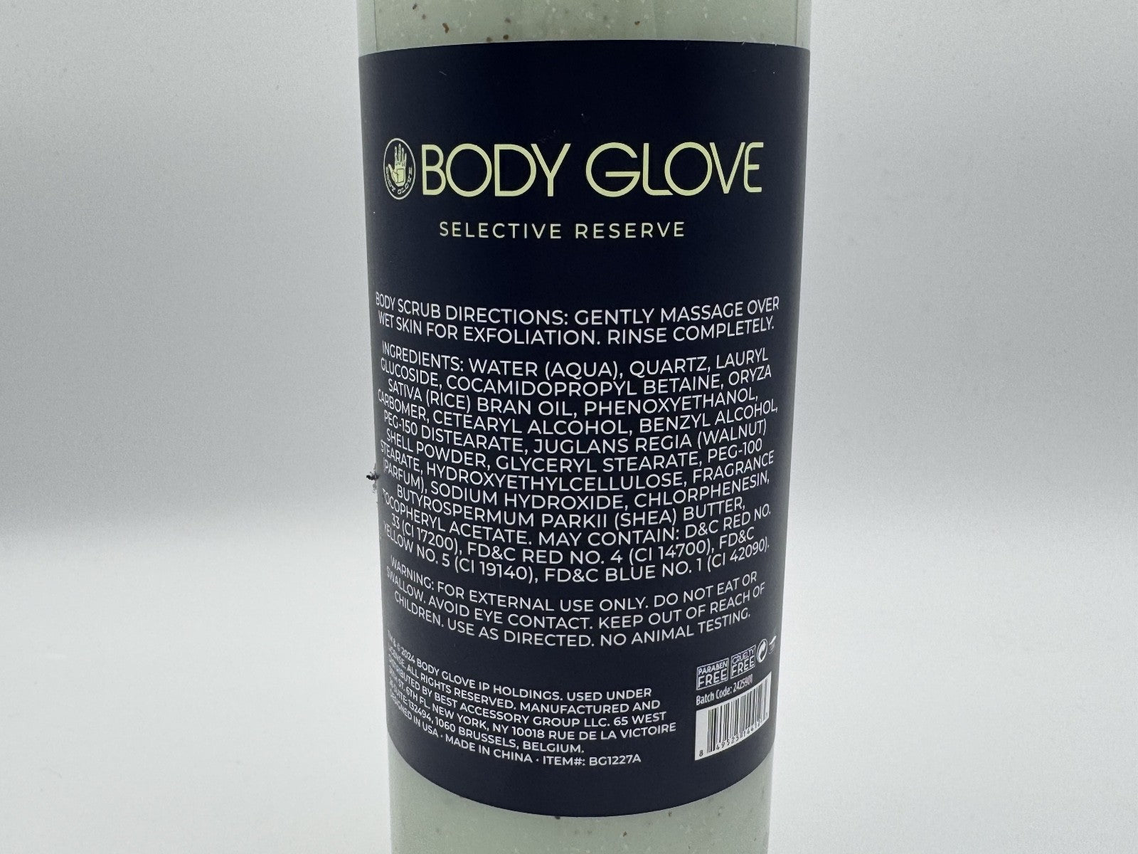 Body Glove Exfoliating Body Scrub for Men Sea Salt & White Musk, 33.8oz NEW