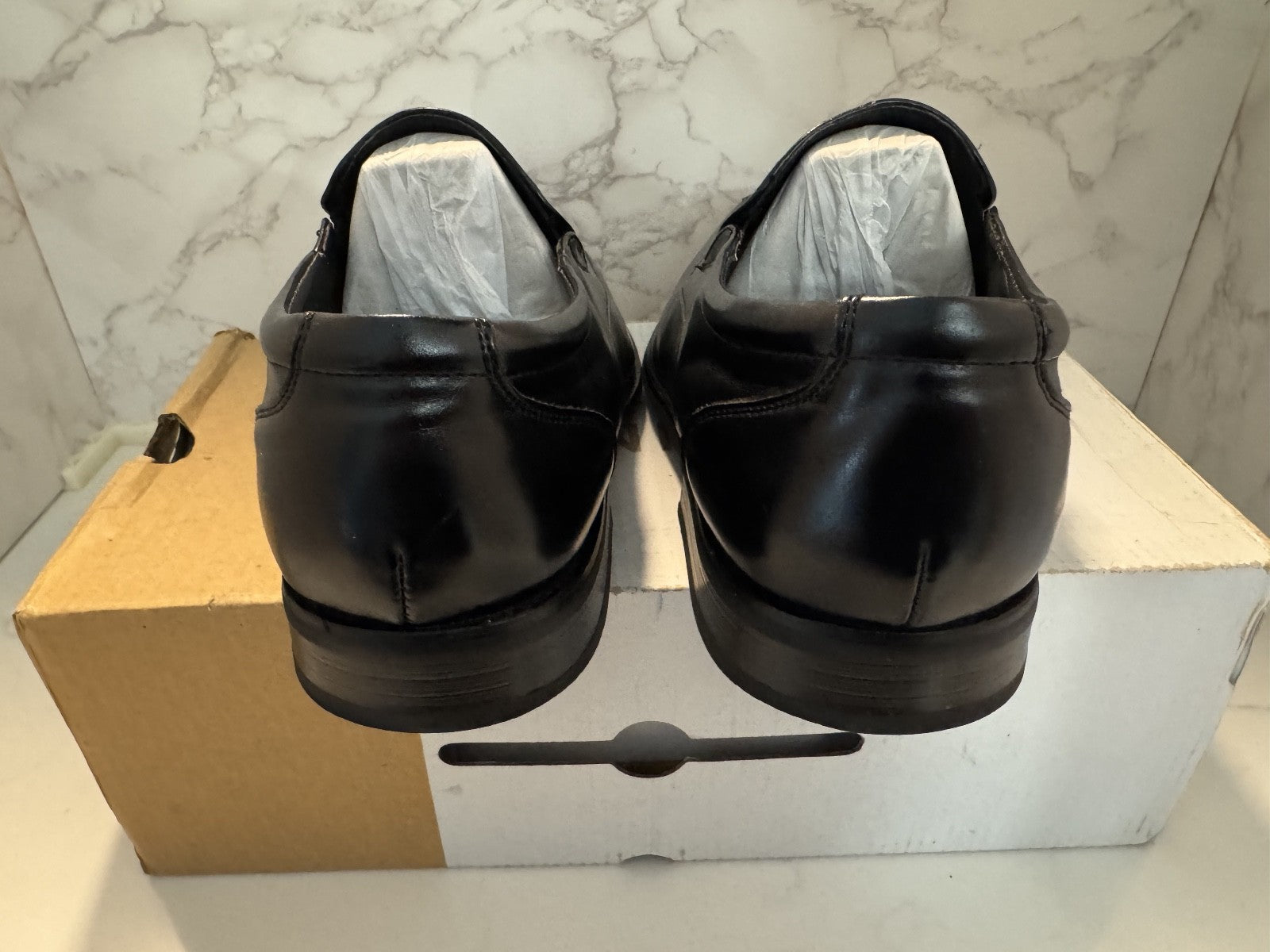 Call It Spring Men's Loafers Black Leather 10 Casual Comfort Dress Arch Shoes
