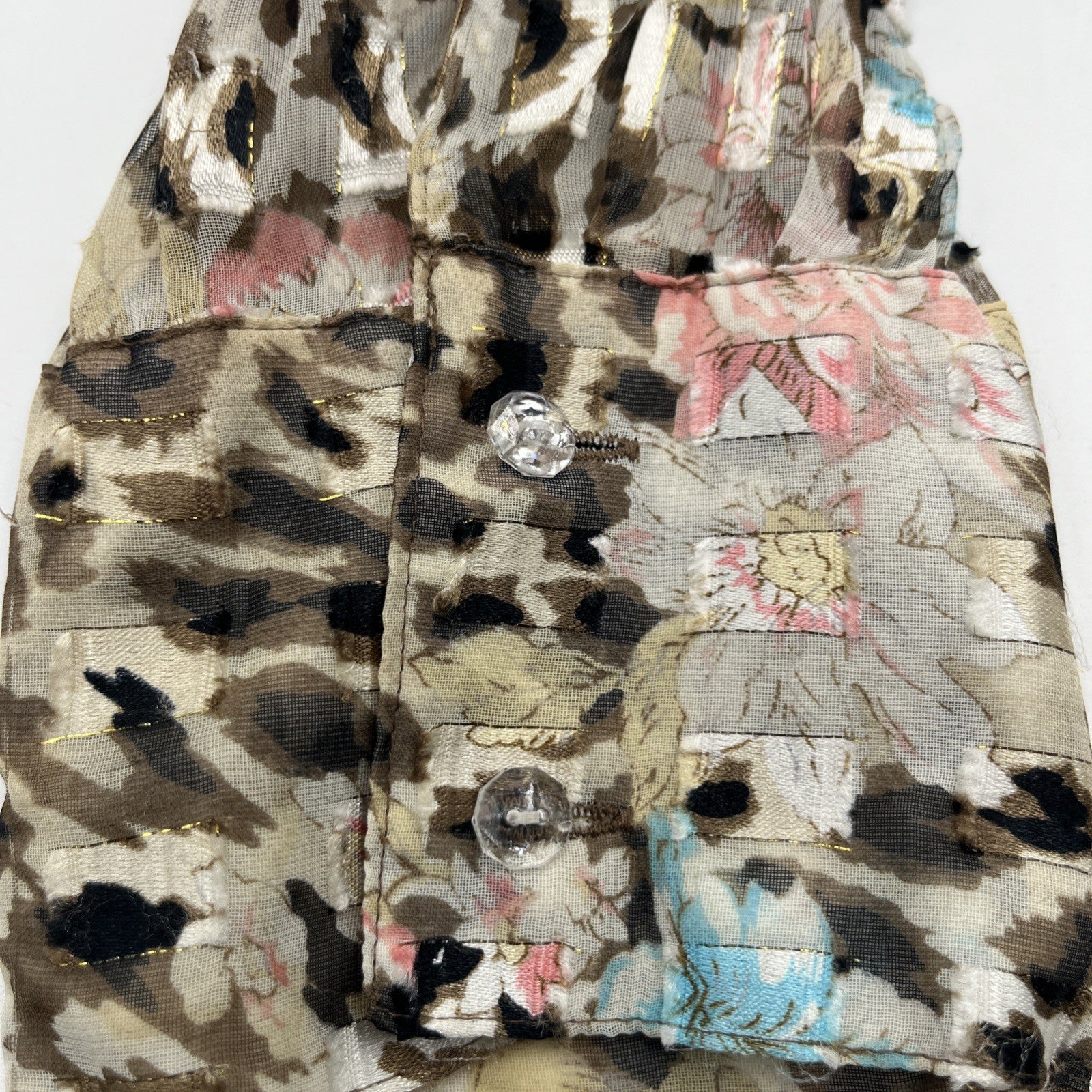 Ashley Stewart Plus Women's LIGHTWEIGHT Leopard ANIMAL PRINT Blouse 2XL Pre-own