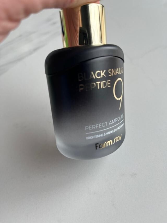 FarmStay KOREAN Black Snail & Peptide9 PERFECT AMPOULE Deep Replenishing Mucin
