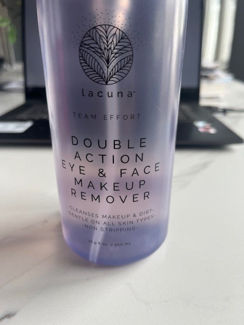 Lacuna Double Action Eye & Face Makeup Remover 16.9 fl oz  Gentle Cleansing NEW