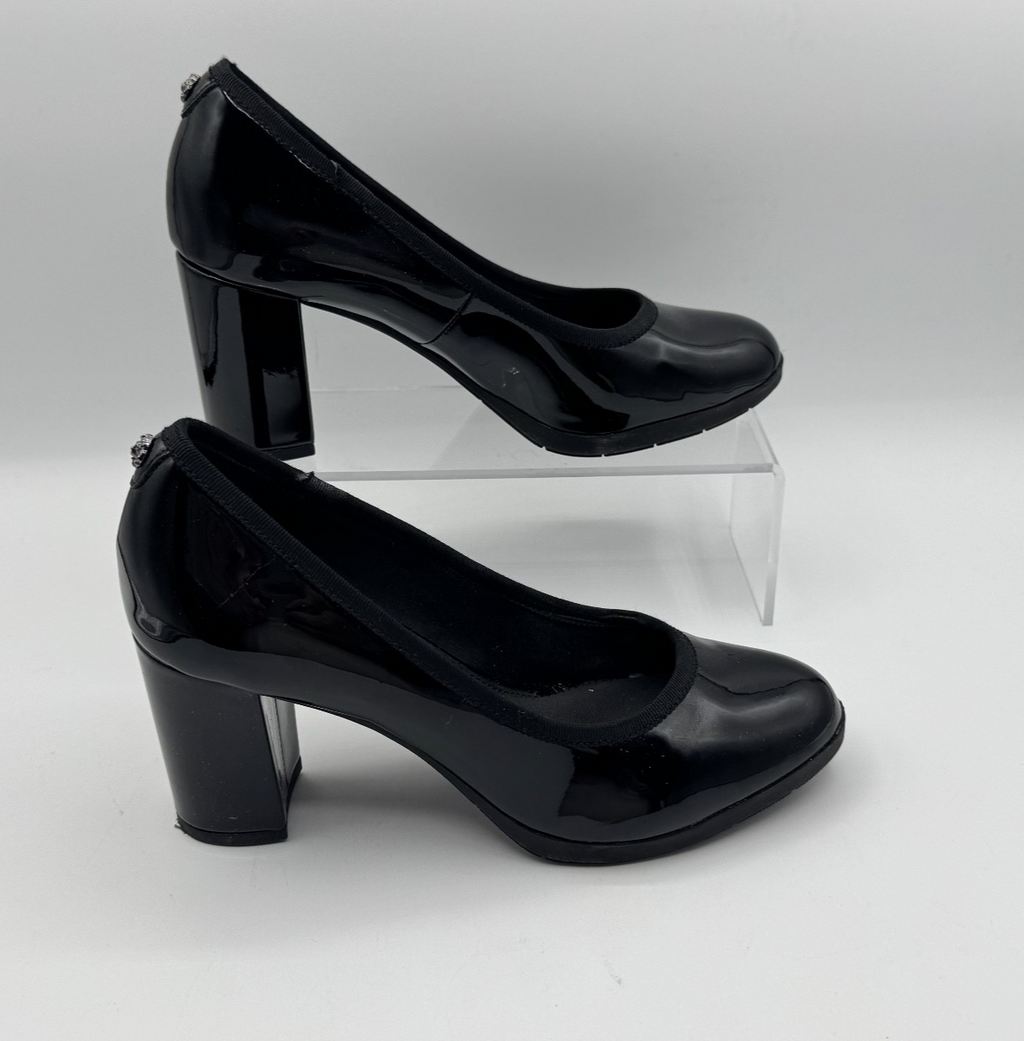 Anne Klein Women's Castana Block Heel Pumps Black 5 1/2M, NEW