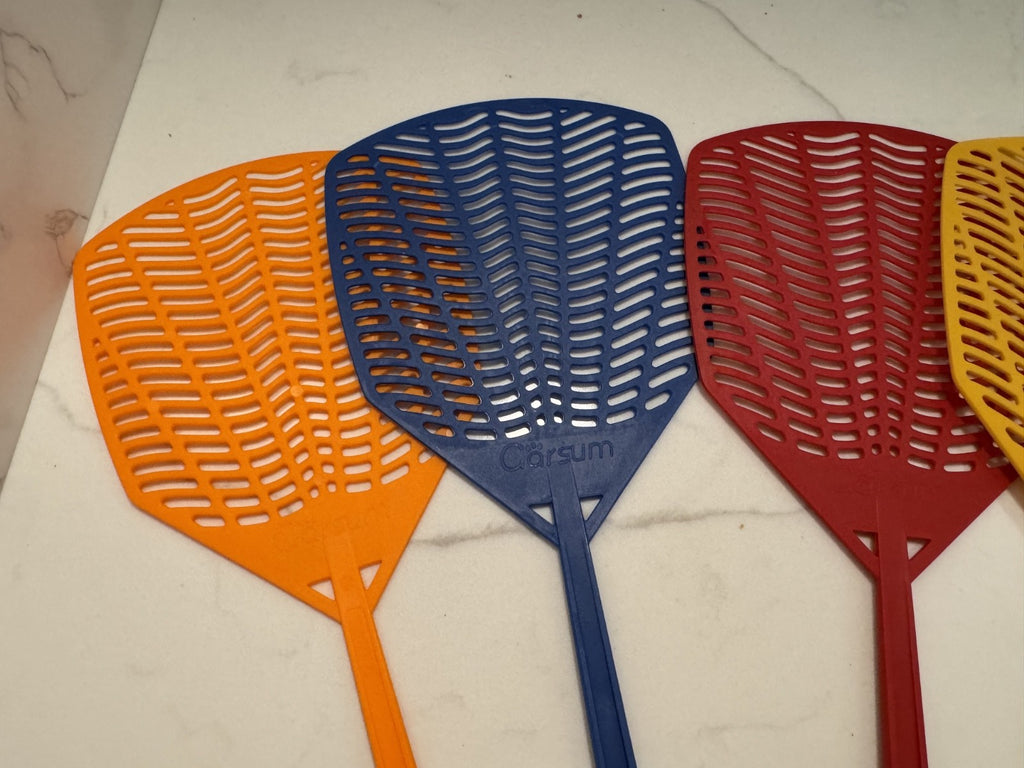 6 Pack Fly Swatter Carsum Colorful, Indoor & Outdoor NIB Free Shipping