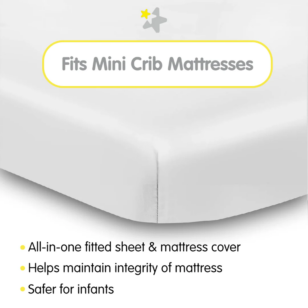 Breathable Baby All-in-One Fitted Sheet &Waterproof Mattress Cover 2 Pack Sealed