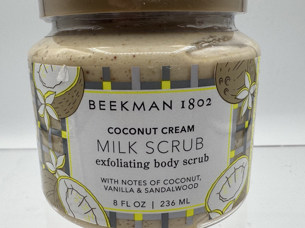 Beekman 1802 Coconut Cream Milk Exfoliating Body Scrub 8oz Smooths Skin & Evens
